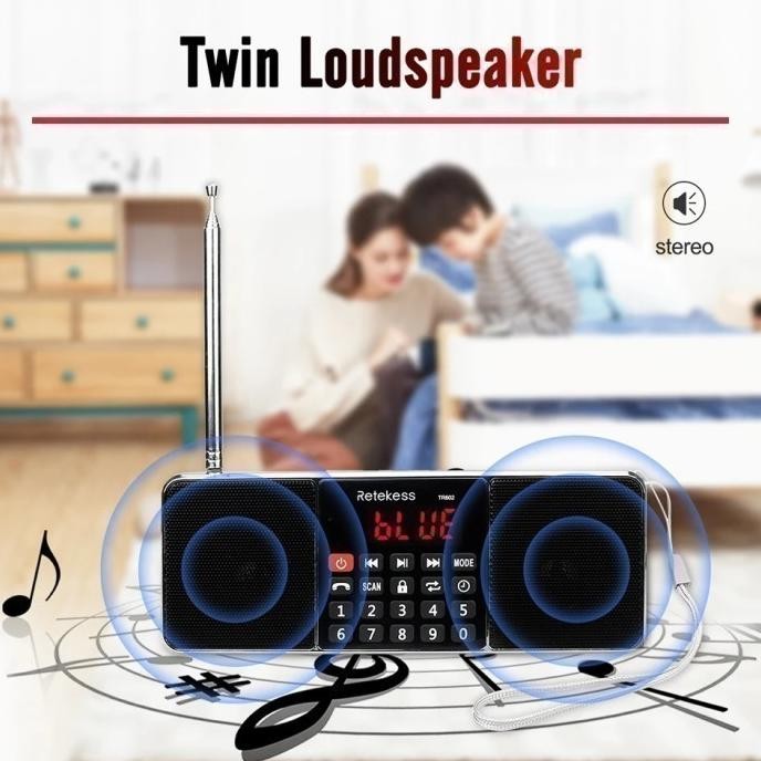 Sale Retekess Tr602 - Portable Am Fm Digital Radio With Mp3 Player