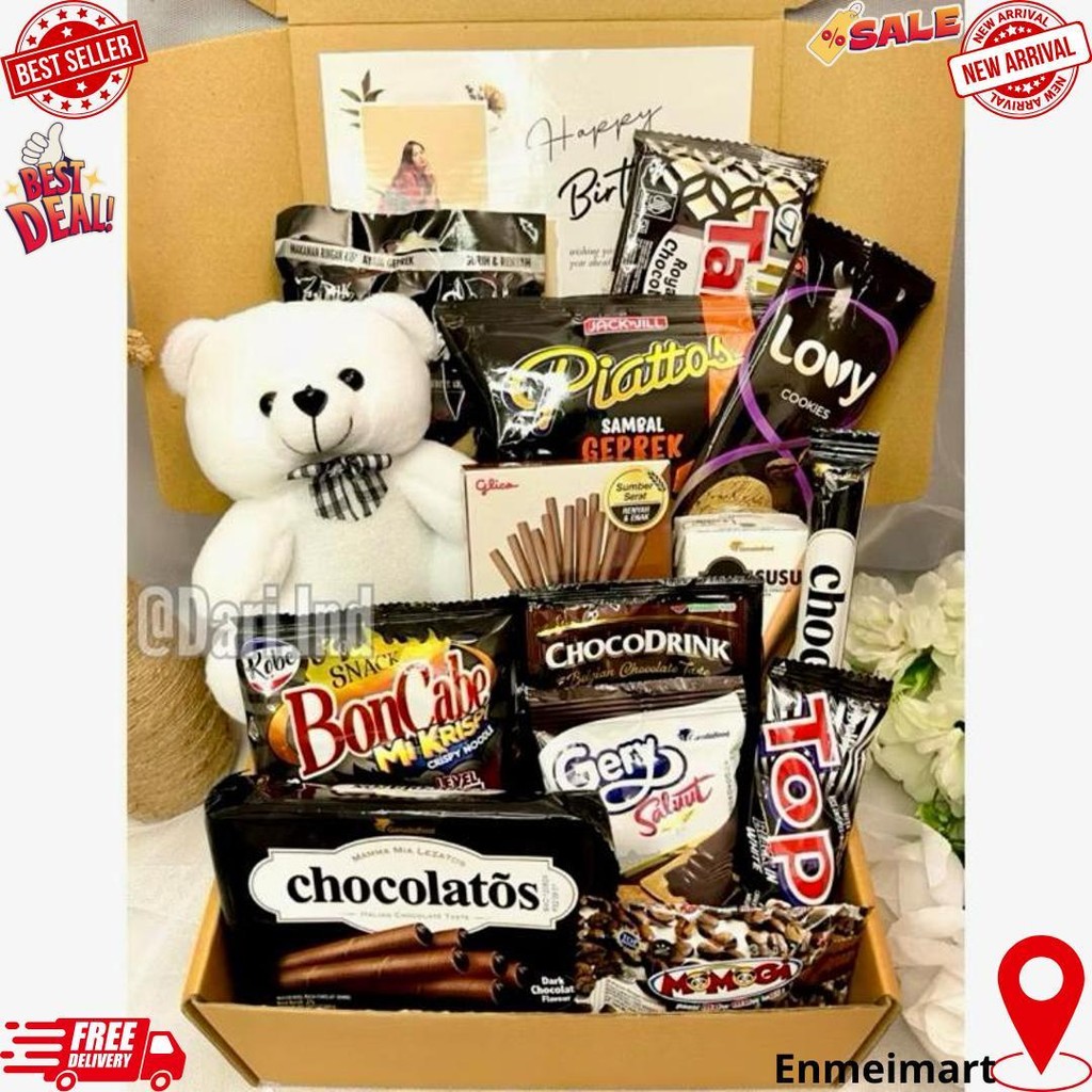

Snack Box Kado Ulang Tahun / Hampers Snack Murah / Buket Snack / Buket Jajan / Kado Ulang Tahun / Hadiah Ulang Tahun / Hadiah Valentine / Kado Valentine / Kado Anniversary / Hadiah Anniversary / Hadiah Birthday / Hampers Cewek / Kado Natal D Terlaris