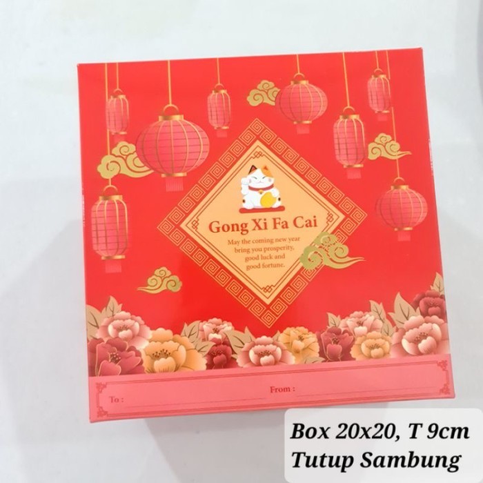 

HOT SALE! (Per 10pc) Box Bolu Imlek 20x20 / 20x12. Packaging Chinese New Year