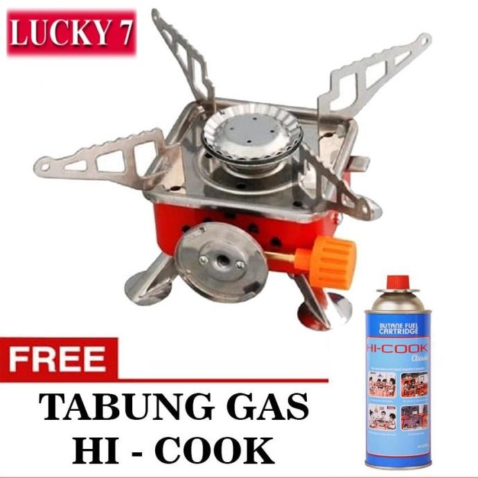 TERBARU LUCKY 7 - Set Peralatan Camping Kompor Portable Mini Kompor Ca