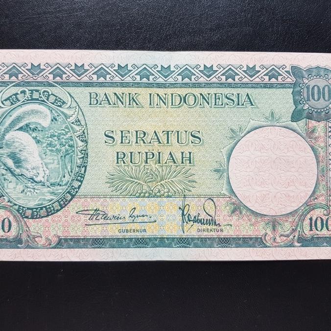 Uang Lama Seri Hewan 100 Rupiah 1957 No seri 86621 Urut dgn Lot lain