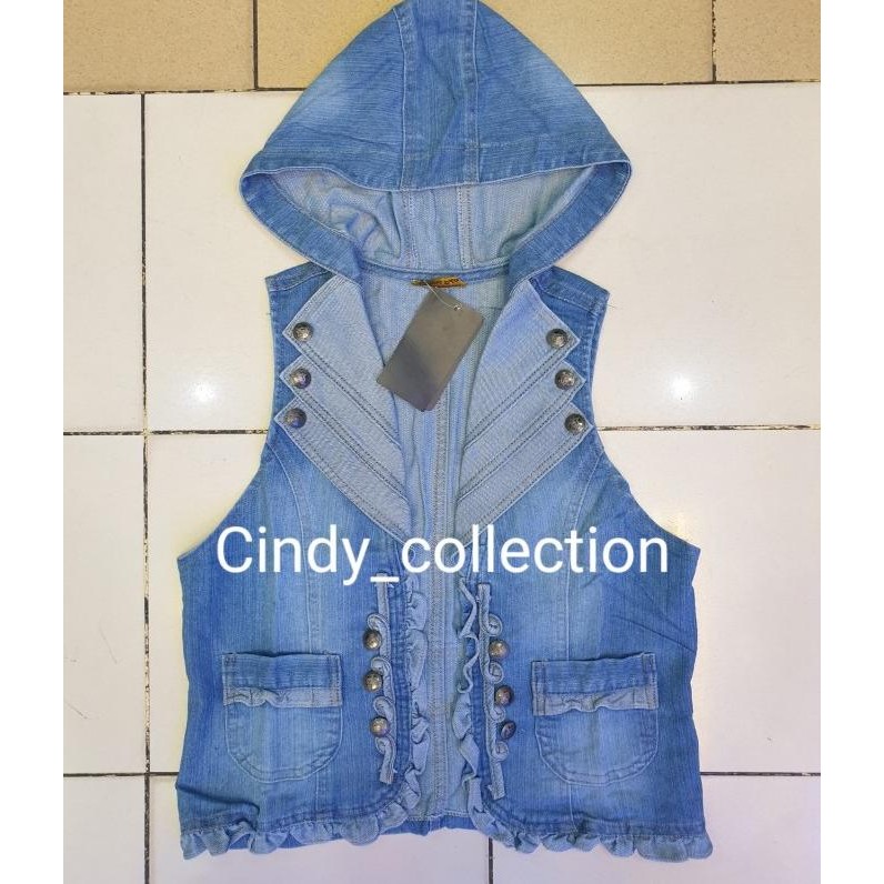 Rompi Jeans Hoodie Wanita Vest Hoodie Wanita Rompi Cewek Rompi Wanita Umeshidayati