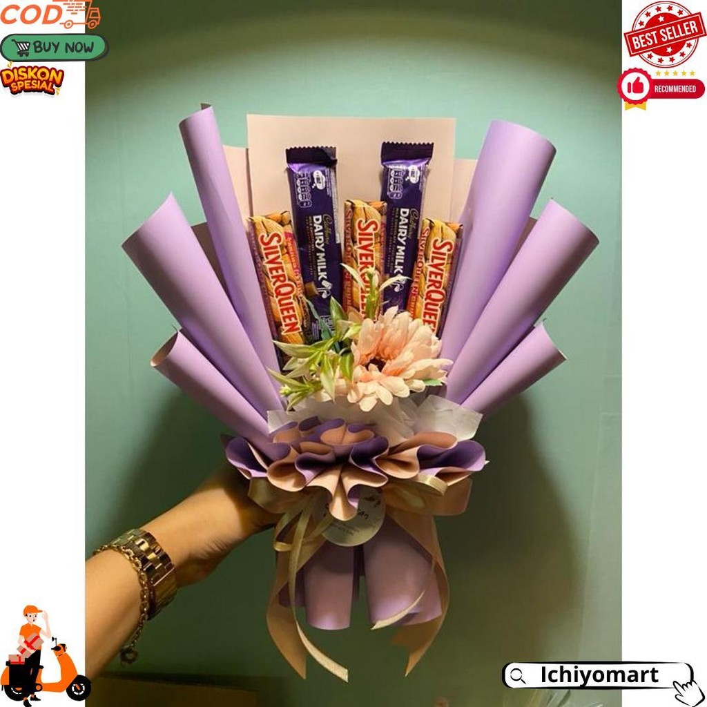 

Buket Coklat Silverqueen 28 Gram/ Cadbury Wisuda Sidang Ulang Tahun Anniversary Valentine D Termurah