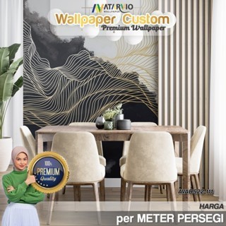 Wallpaper Dinding Custom Wallpaper Dinding Ruang Makan Wallpaper Dinding Motif Abstrak 4 Wallpaper