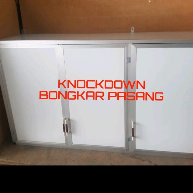 Rak Gantung Lemari Dapur Kitchen Set Atas Aluminium Acp 3 Pintu Polos Wisnai.1