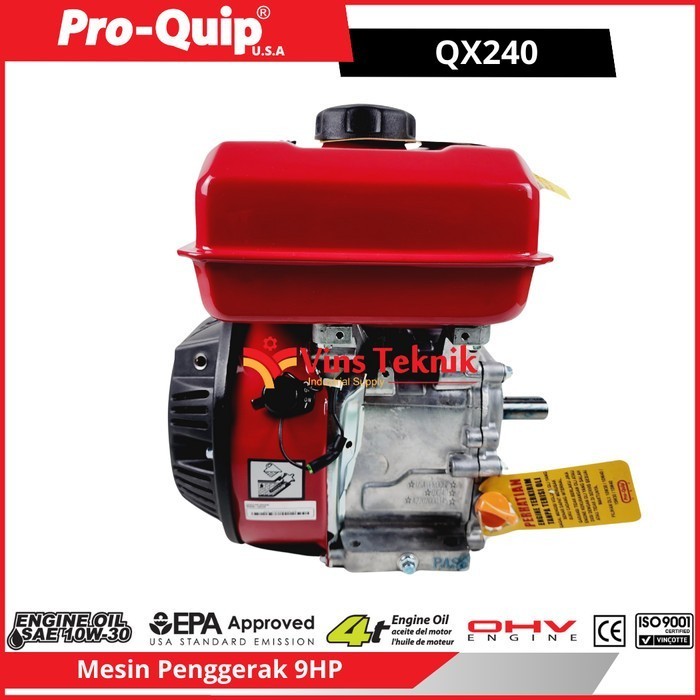 PRY88 PROQUIP QX 240 QX240 MESIN PENGGERAK GASOLINE ENGINE BENSIN 9 HP