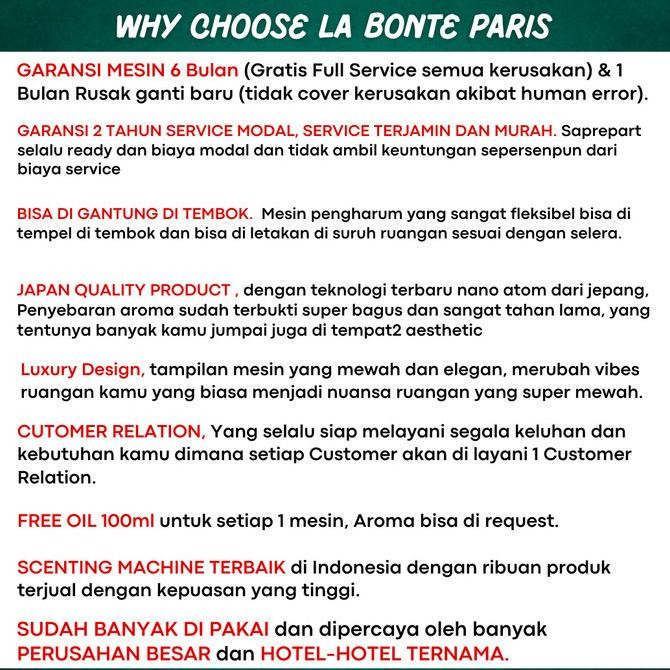 La Bonte Paris Electric Scenting Diffuser Machine / Mesin Pengharum Ruangan Semprot Matic Otomatis /