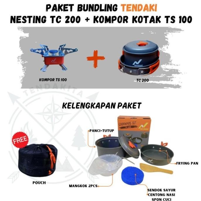 PAKET COOKING SET TENDAKI | TC311 | TC 200 | TS 100 | TS 203 | ALAT MASAK SET | NESTING | NESTING CA