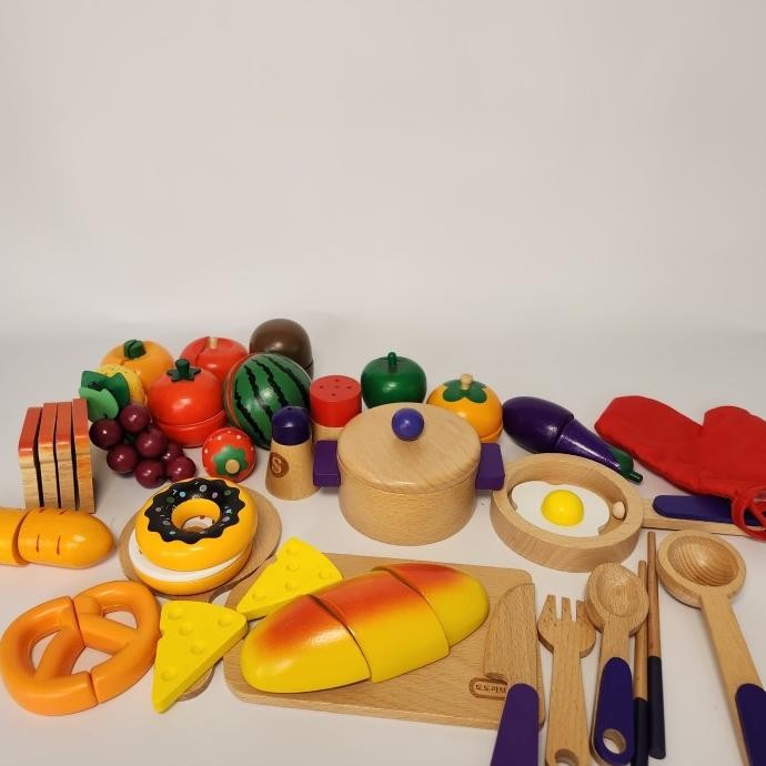 Murah Wooden Cooking Set/Mainan Kayu Masak Masakan Anak