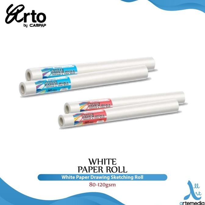 

Sale Kertas Gambar Arto White Paper Roll Drawing Sketching