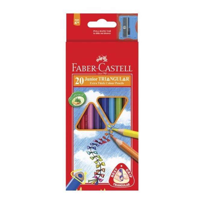 

Sale Faber Castell Junior Triangular 20 Color / Pensil Warna Segitiga Murah