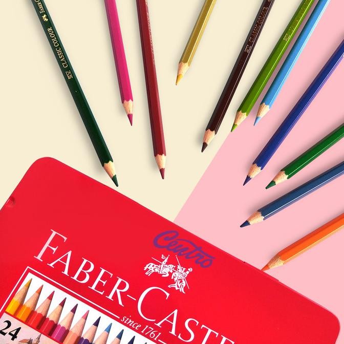 

Sale Faber Castell 24 Classic Colour Pencil Pensil Warna Tin Case
