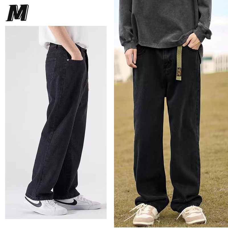 PROMO Celana jeans pria celana kulot pria celana jeans hitam Celana korean style pria baggy pants