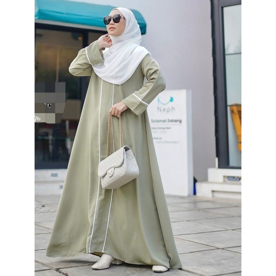 Abaya Asmah Baju Abaya Arab Saudi Minimalis Modern Kekinian