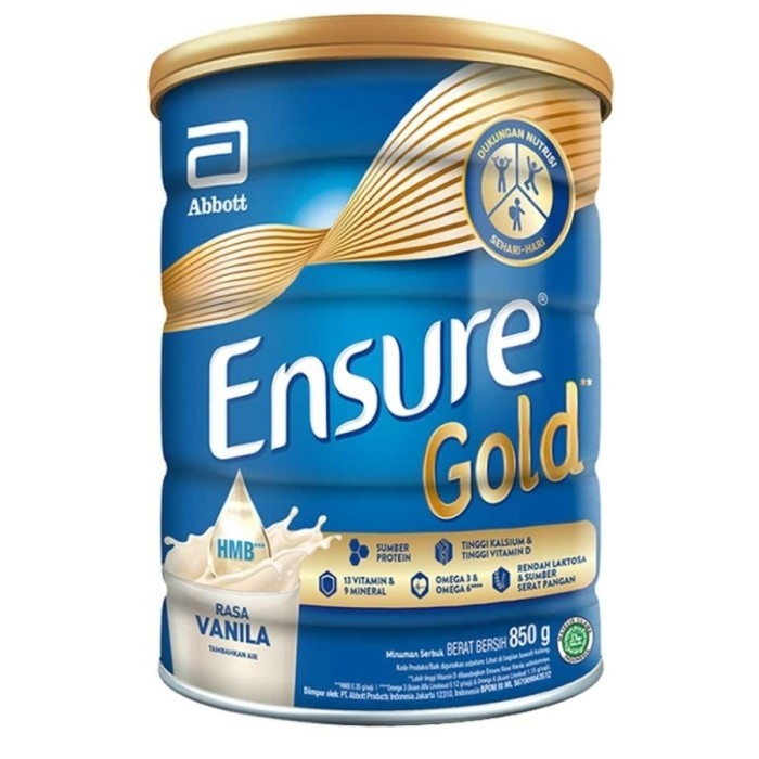 

ensure gold rasa vanilla 850gr susu lansia