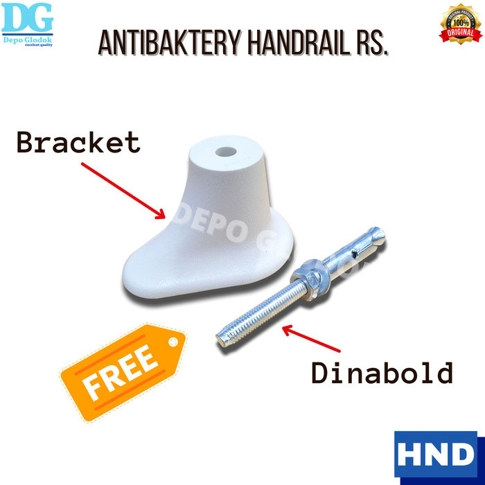 

HANDRAIL RUMAH SAKIT PINGER Free BRACKET & DINABOLD / 1 METER