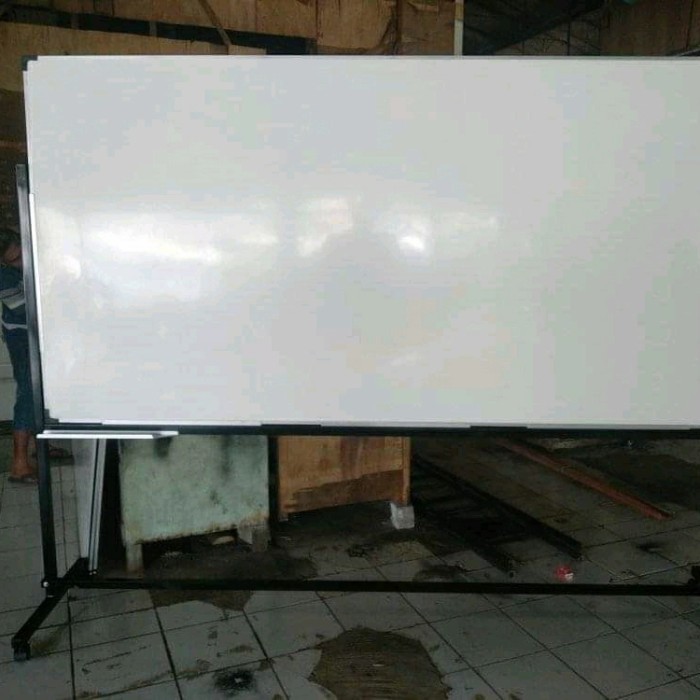 

papan tulis whiteboard standing ukuran 120x240