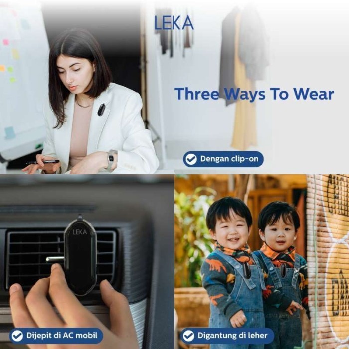 LEKA AP7212 Mini Ionizer - Portable Ion Negatif Kalung Air Purifier