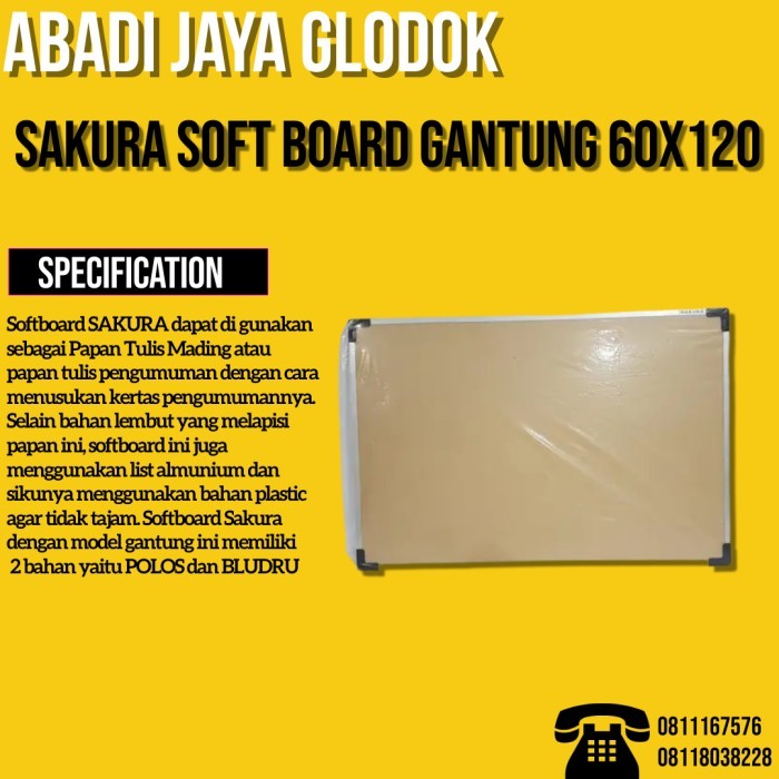 

SOFT BOARD GANTUNG 60X120