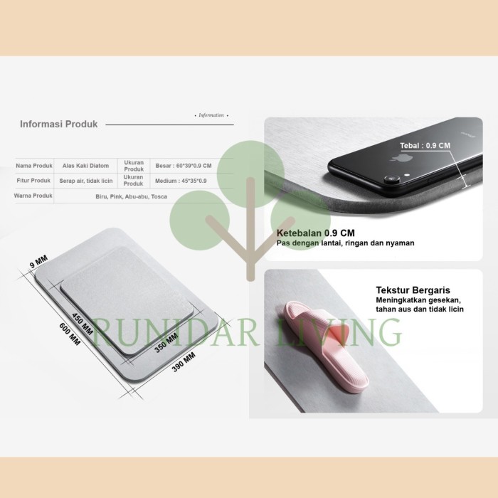 KESET KESET DIATOMITE KESET BATU KESET ANTI SLIP - LIMITED
