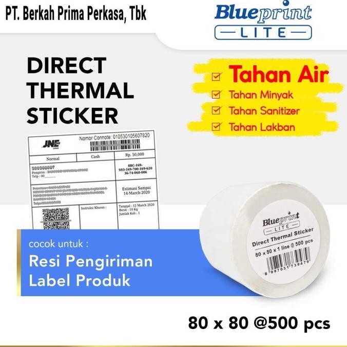 

Sale Direct Thermal Sticker Label Blueprint Lite 80X80 Mm 500Pcs - 1 Roll