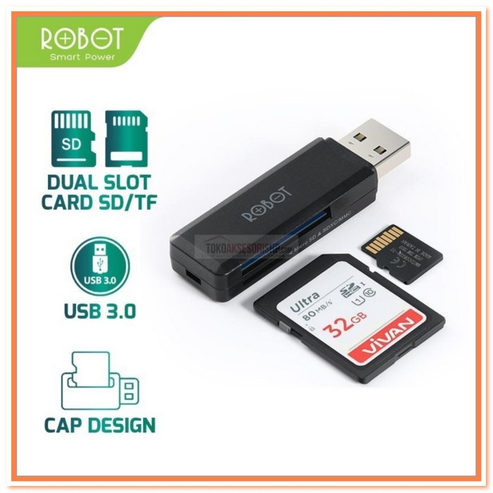 CARD READER USB 3.0 / CARD READER ROBOT CR102 / CARD READER DUAL SLOT