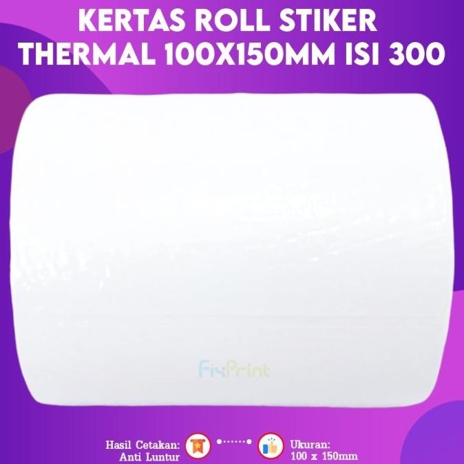 

Sale Kertas Roll Stiker Thermal 100X150 Kertas Lipat Sticker Label Resi Barcode 78X100 Anti Luntur