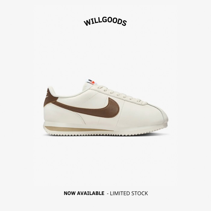 Nike Cortez Sail White Brown Women Original Resmi BNIB
