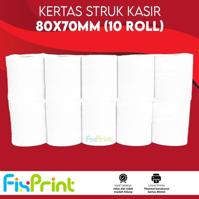 

Sale Kertas Thermal Kasir 80X70Mm 80X80Mm Kertas Struk Continous Paper Roll 80X80Mm 80X70Mm New