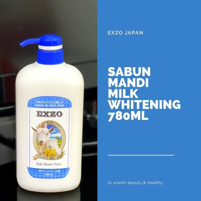 Sabun mandi cair 1 liter japan exzo susu whitening original bpom