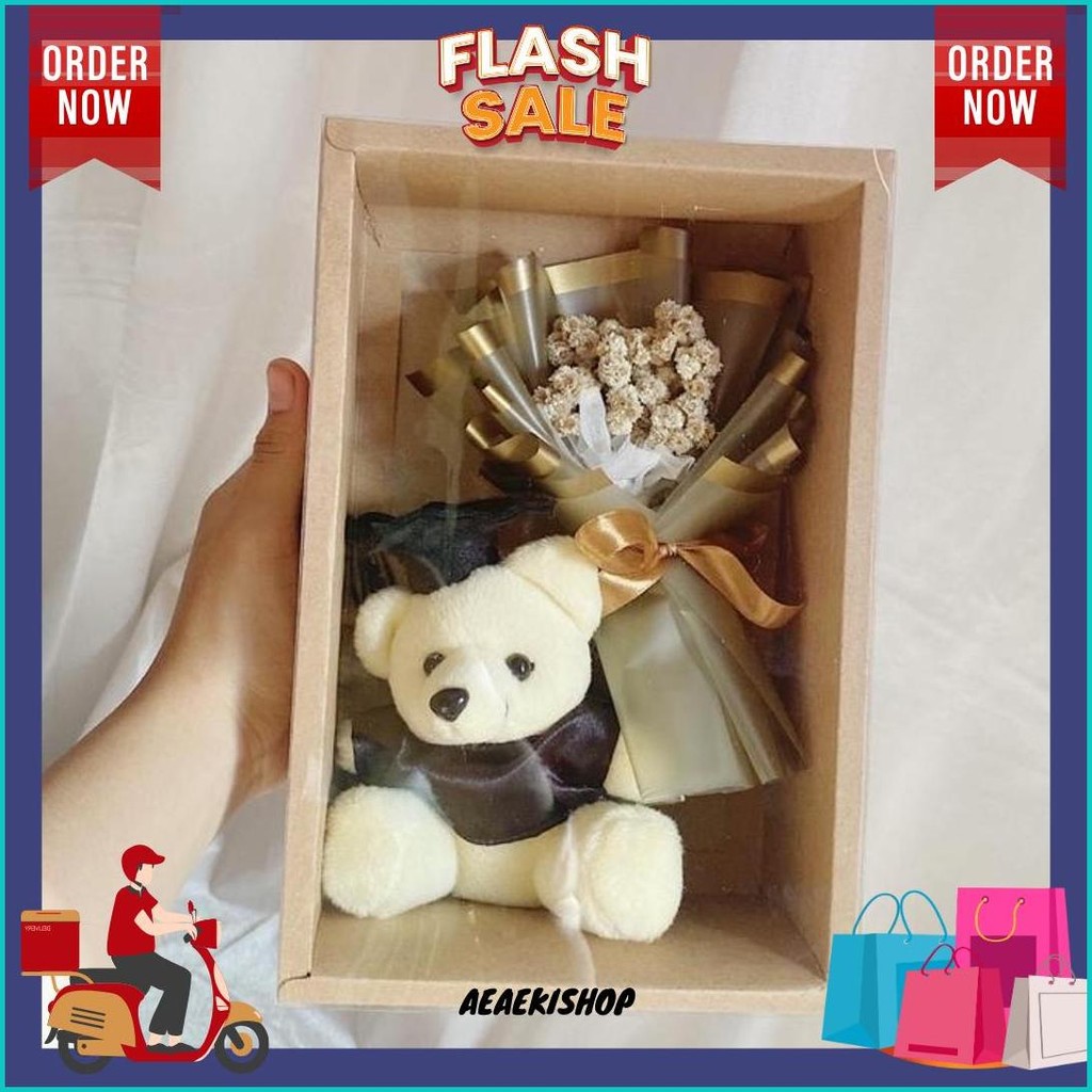 

Paperush.Id [Bx02] Box Buket Boneka Karakter Mini / Hadiah Wisuda Cod