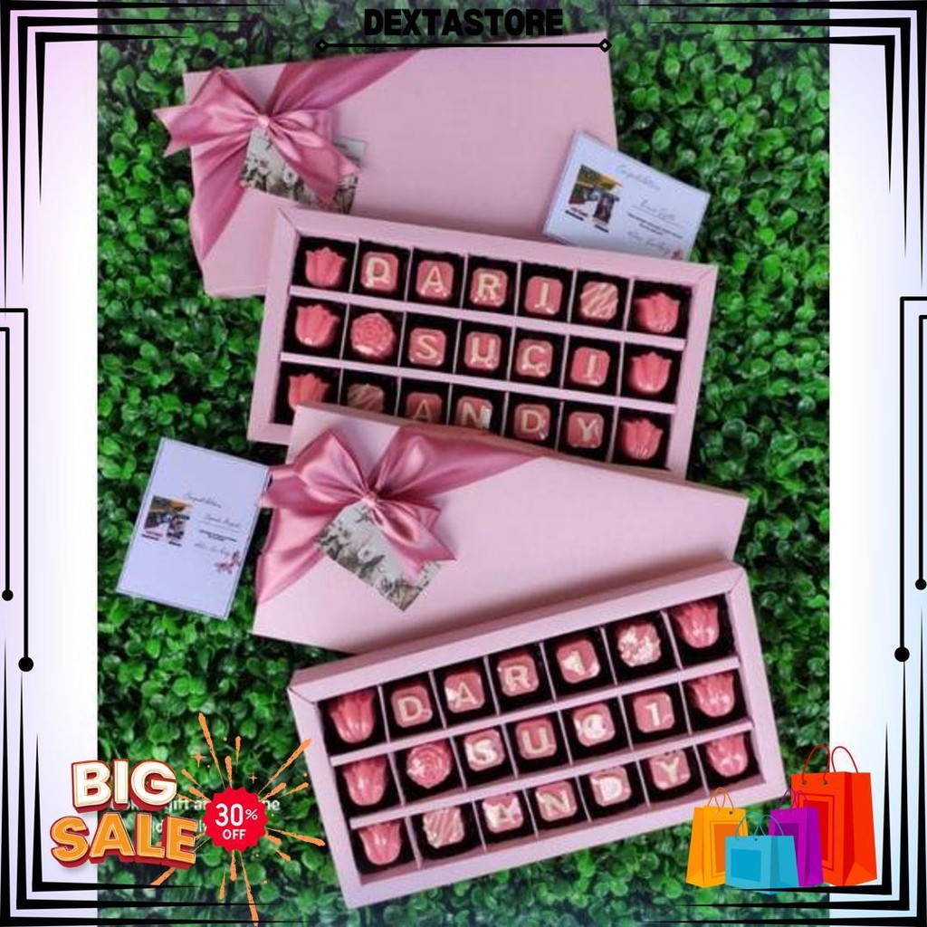 

Coklat Gift And Praline/Coklat Box/Coklat Huruf/Coklat Wording/Coklat Gift/Coklat Ucapan D Sale