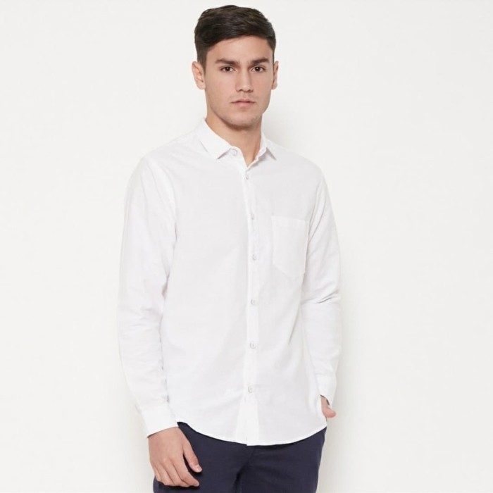 CodeMale Kemeja putih, kemeja formal, kemeja,stand up, daleman jas