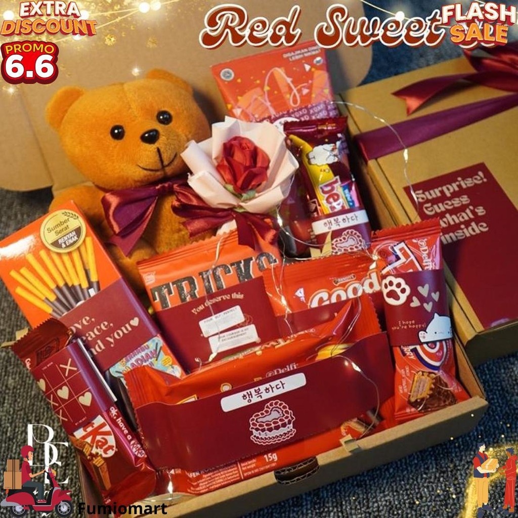 

Hampers Snack Box Set Kado Jajan Gift Box Makanan Minuman Makanan Ringan Ulang Tahun Valentine Wisuda Anniversary Sempro Hari Guru Bestie Crush Pacar Red Sweet Series Food D Promo 2.2