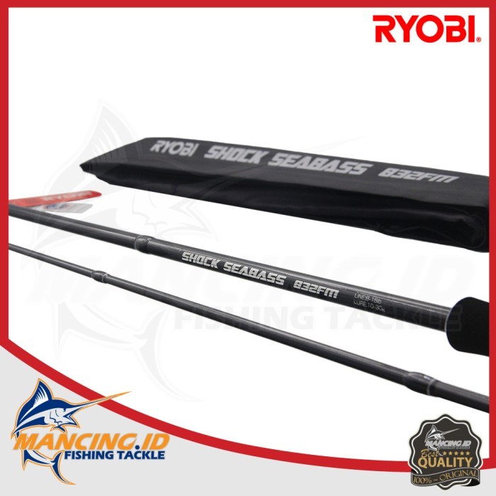 Joran Pancing Ryobi Shock Seabass 832FM (Fuji) Fishing Rod Spinning