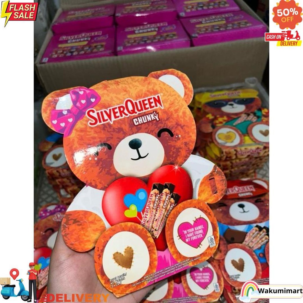 

Coklat Silverqueen Beruang Viral (Disarankan Ekstra Bubblewrap) / Chocolate Silver Queen Teddy Bear / Hadiah Gift Bingkisan Ulang Tahun Ultah Valentine Pacar Orang Tersayang D Gratis Ongkir
