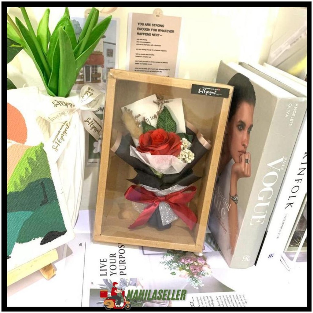 

Gift Flower Box || Kado Valentine || Flower In Box || Buket Bunga || Kado Makassar Original Produk