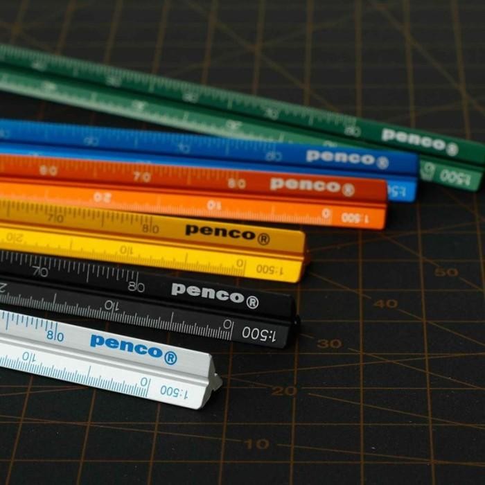 

Hightide Penco Drafting Scale Ruler Triangular 15Cm Penggaris Metal