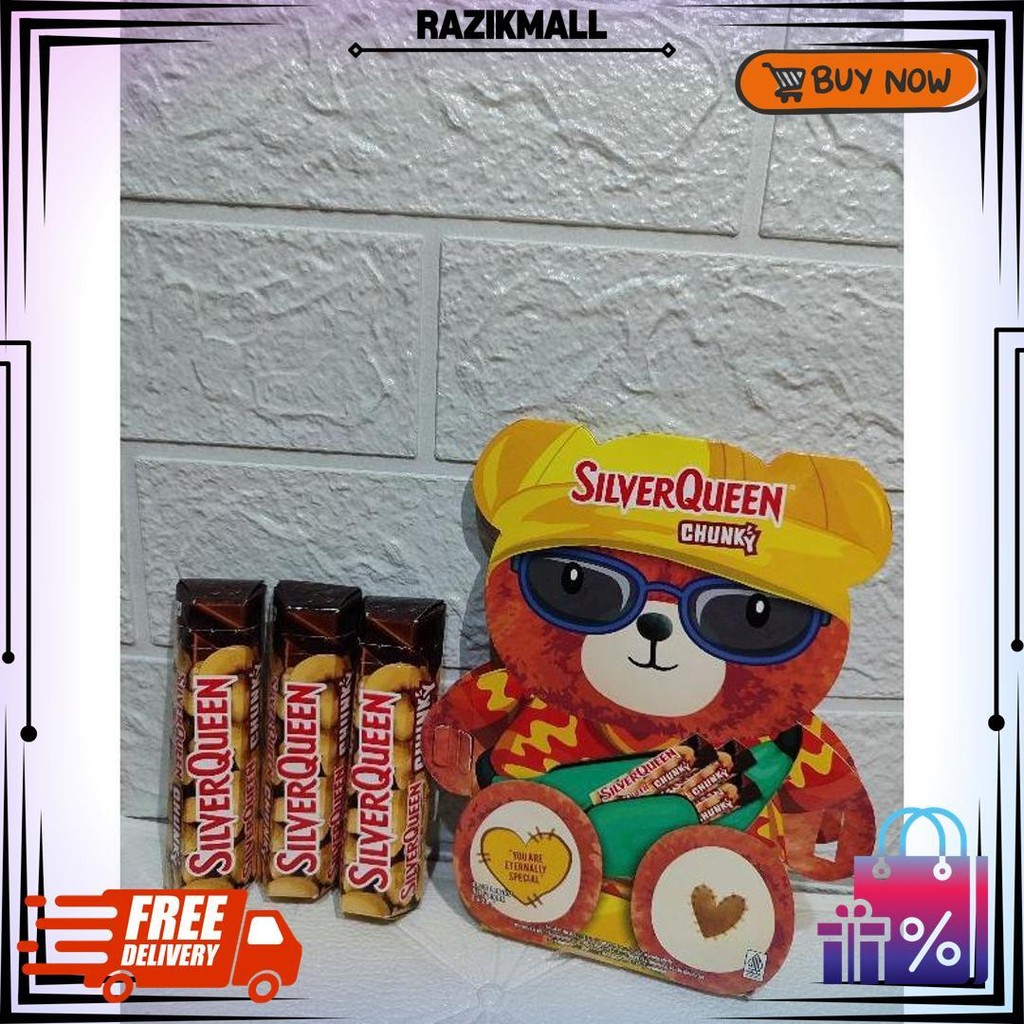 

Silverqueen Chunky Bear Chocolate Cashew Isi 3X26 Gr Edisi Valentine D Promo 2.2