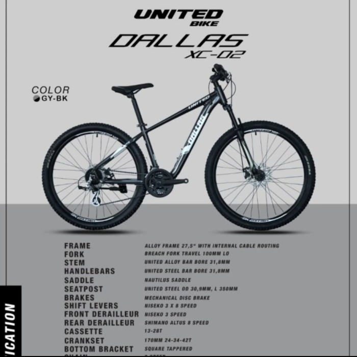 Sepeda MTB 27.5 inch United Dallas