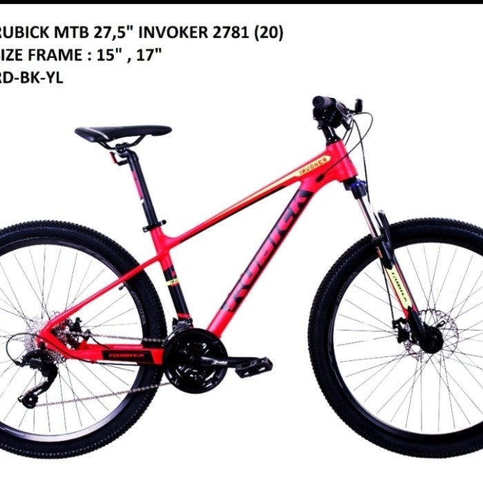 Sepeda MTB 27.5 inch Rubick Invoker 2781 Merah