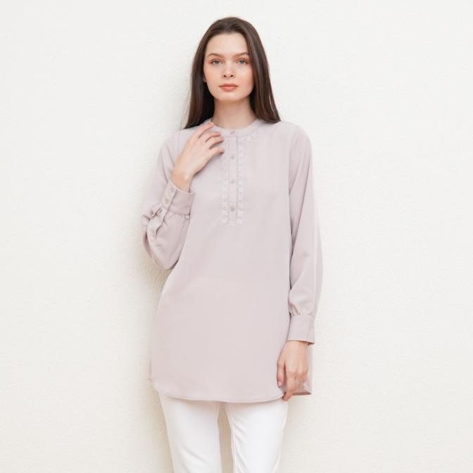 Promo Valino Ladies Tunik Lengan Panjang Pink Wanita - D-Cdfg14-V5