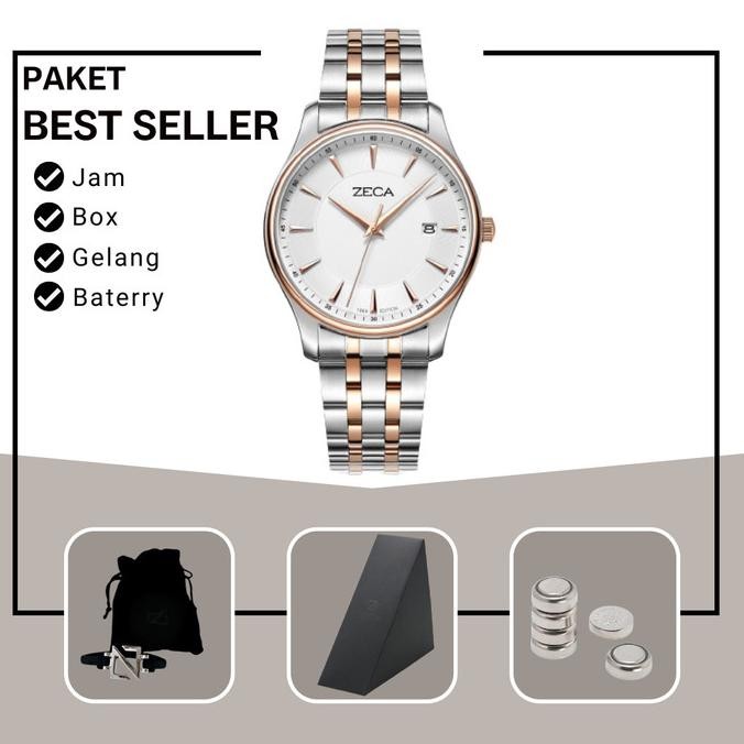 Sale Zeca Watches Jam Tangan Couple Analog Original 3008L Ladies Navy S