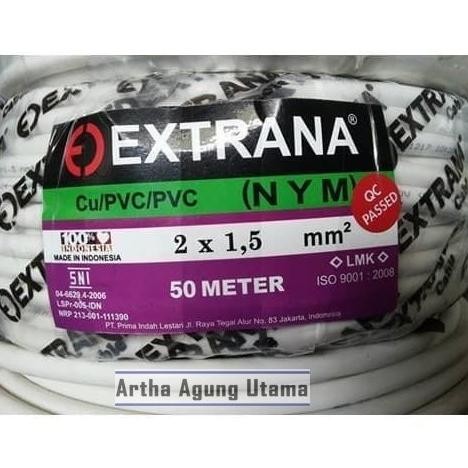 (:(:(:(] KABEL NYM EXTRANA 2x1.5, 2x2.5, 3x1.5, 3x2.5 SNI LMK TEMBAGA (50 METER