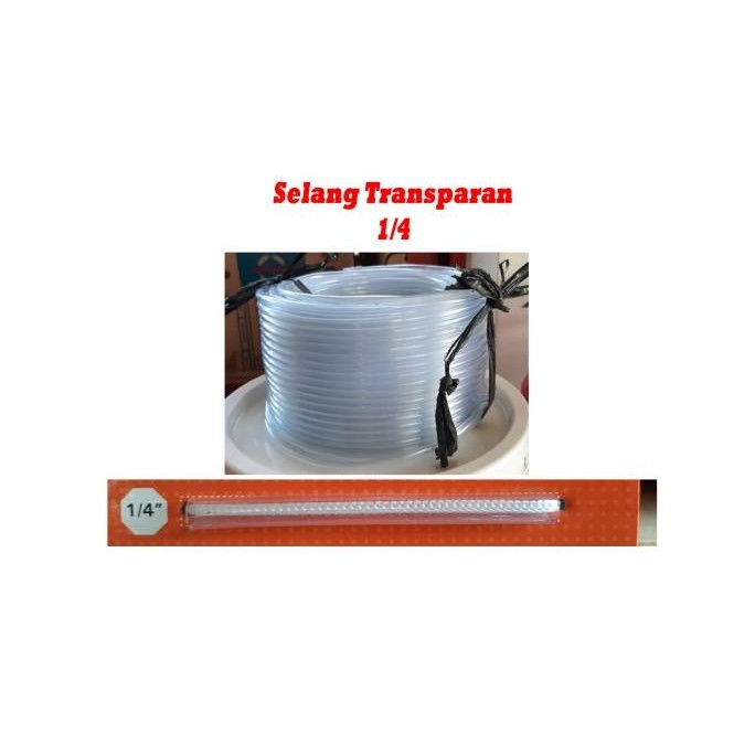 ------] Selang Air Trilliun Transparan / Waterpass 1/4" Inch dan 3/8" Inch