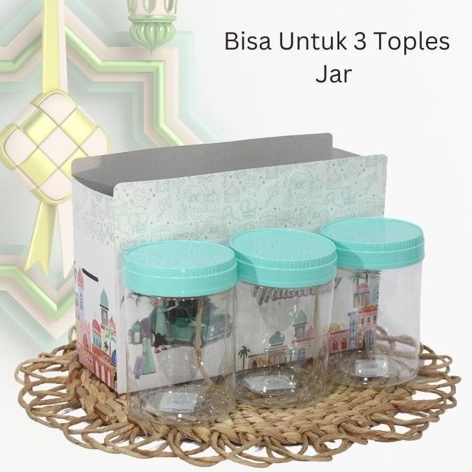 

Kotak Kemasan Jar Isi 3 Toples Paper Bag Utk Parcel Toples Jar Lebaran