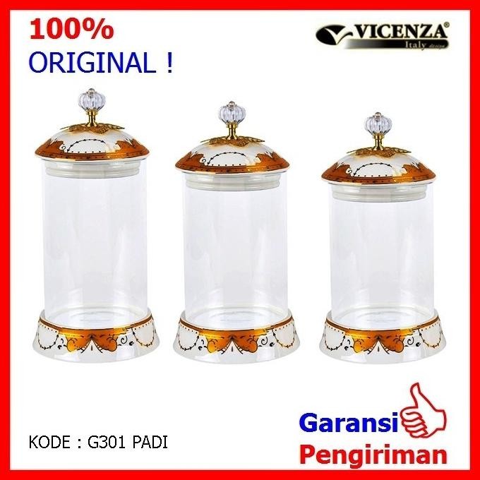 Toples Kue Toples Motif Set Toples Kudapan Toples Lebaran Set Vicenza Isi 3 Pc 301 Emas Dan Bunga