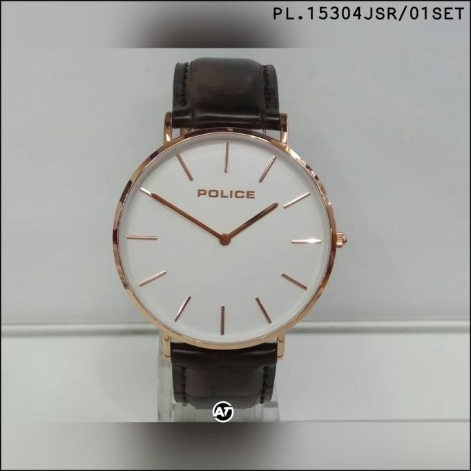 Murah Jam Tangan Couple Police Pl.15304 Gold White Original Resmi