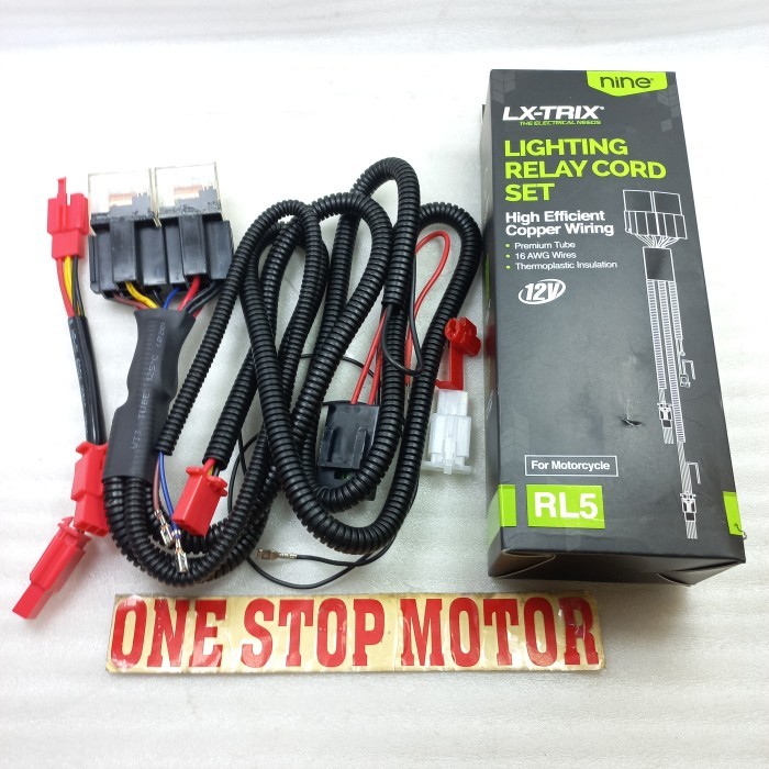 Relay Set Lampu Tembak Mobil Luminos Led Nine Kabel Set Lampu Tembak