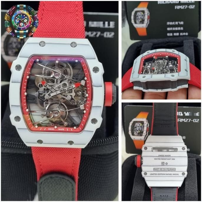 Grosir Dr.Jam Rm Rm27 27-02 Real Tourbillon White Carbon Bbr Bbrf